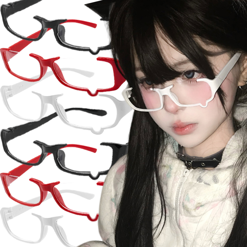 Anime Cosplay Korean Girl - 일본 애니메이션 우는 안경 렌즈가없는 하프