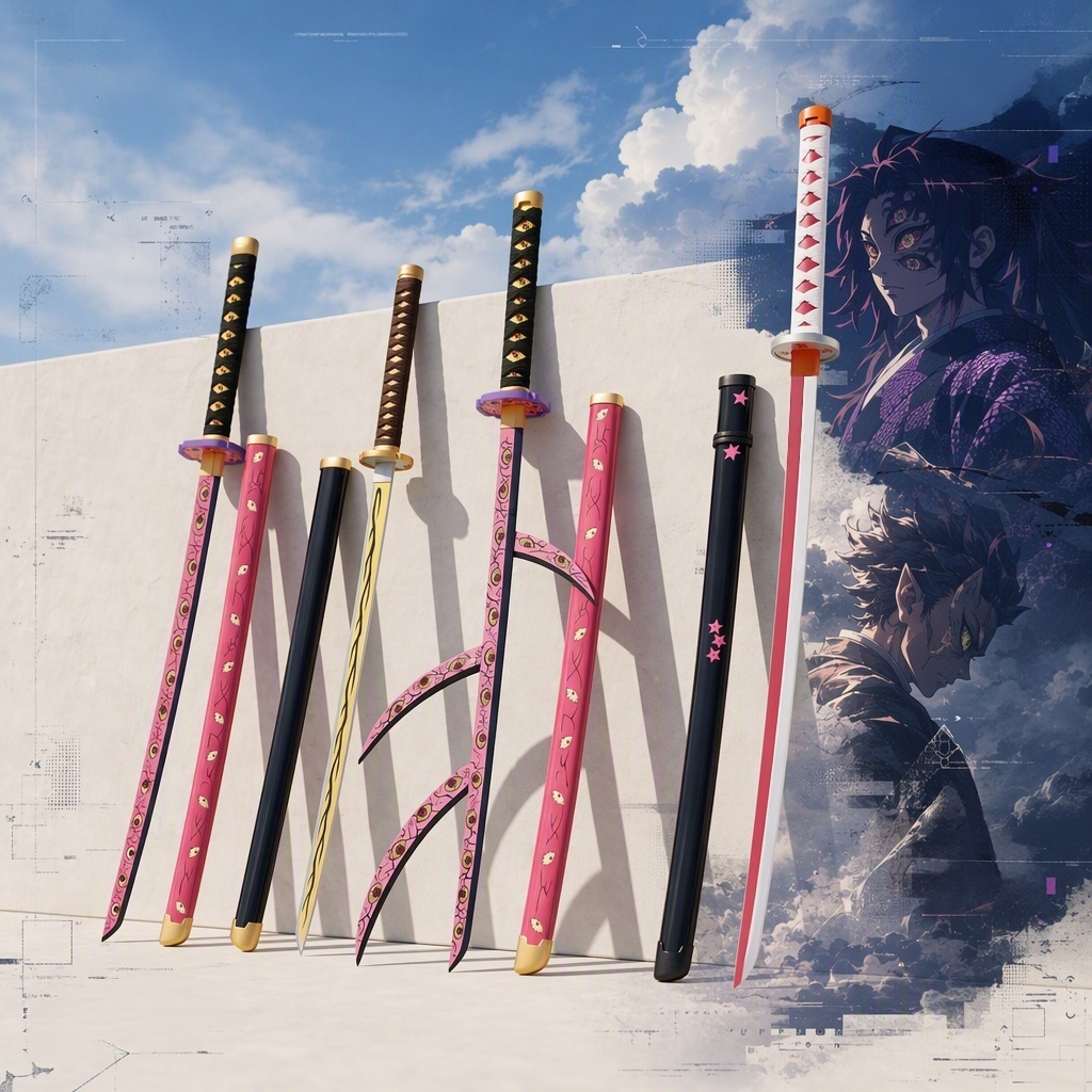 Anime Cosplay Katana - 40인치 데몬 슬레이어 아가츠마 젠이츠 카타나
