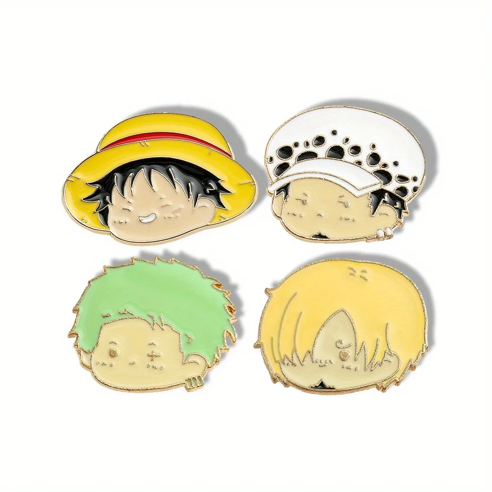4개입 애니메이션 캐릭터 브로치 심플 로로노아 조로 산 - Cosplay Anime Zoro 리뷰 및 가격