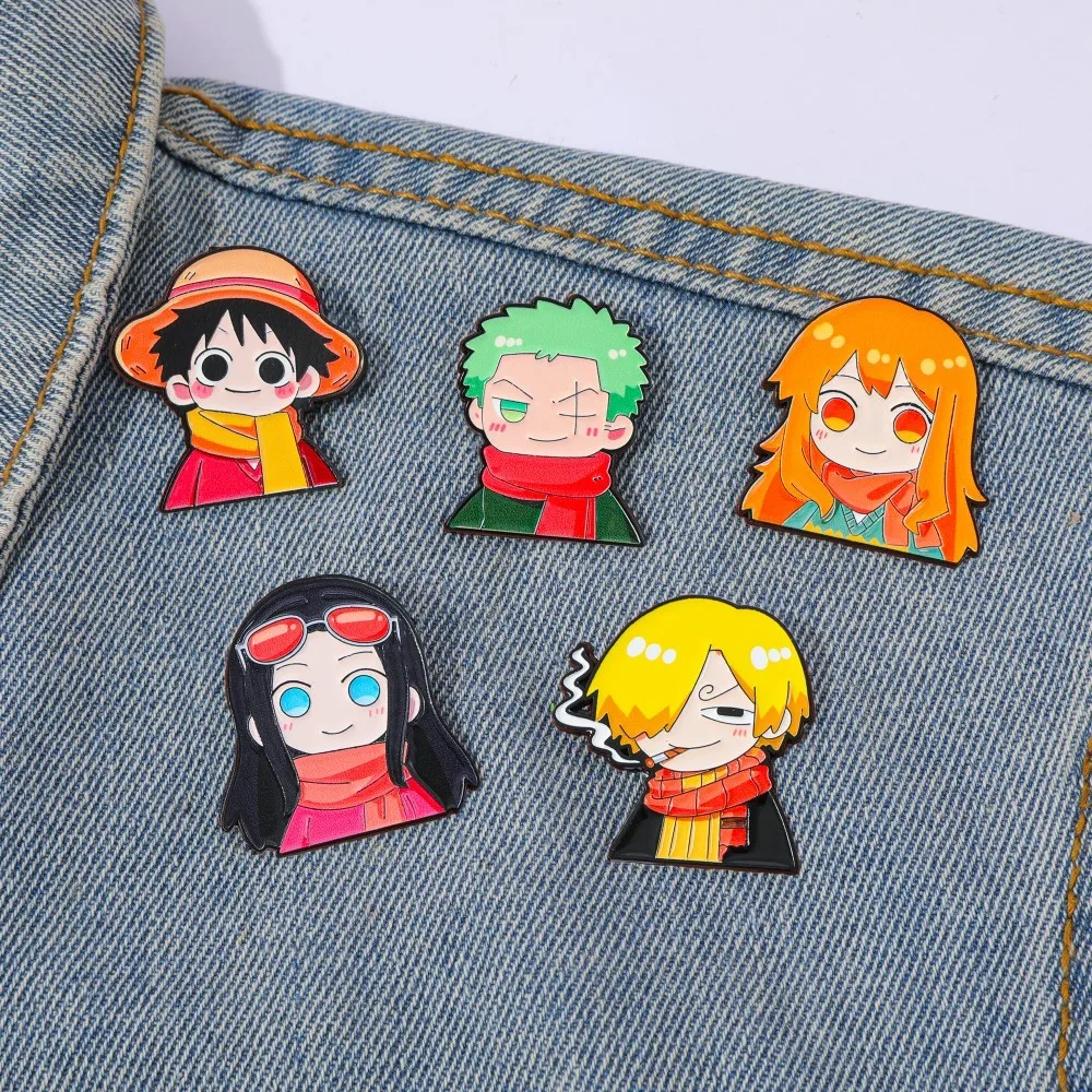 5개 귀여운 애니메이션 만화 브로치 재미있는 나미 루피 - Cosplay Anime Zoro 리뷰 및 가격