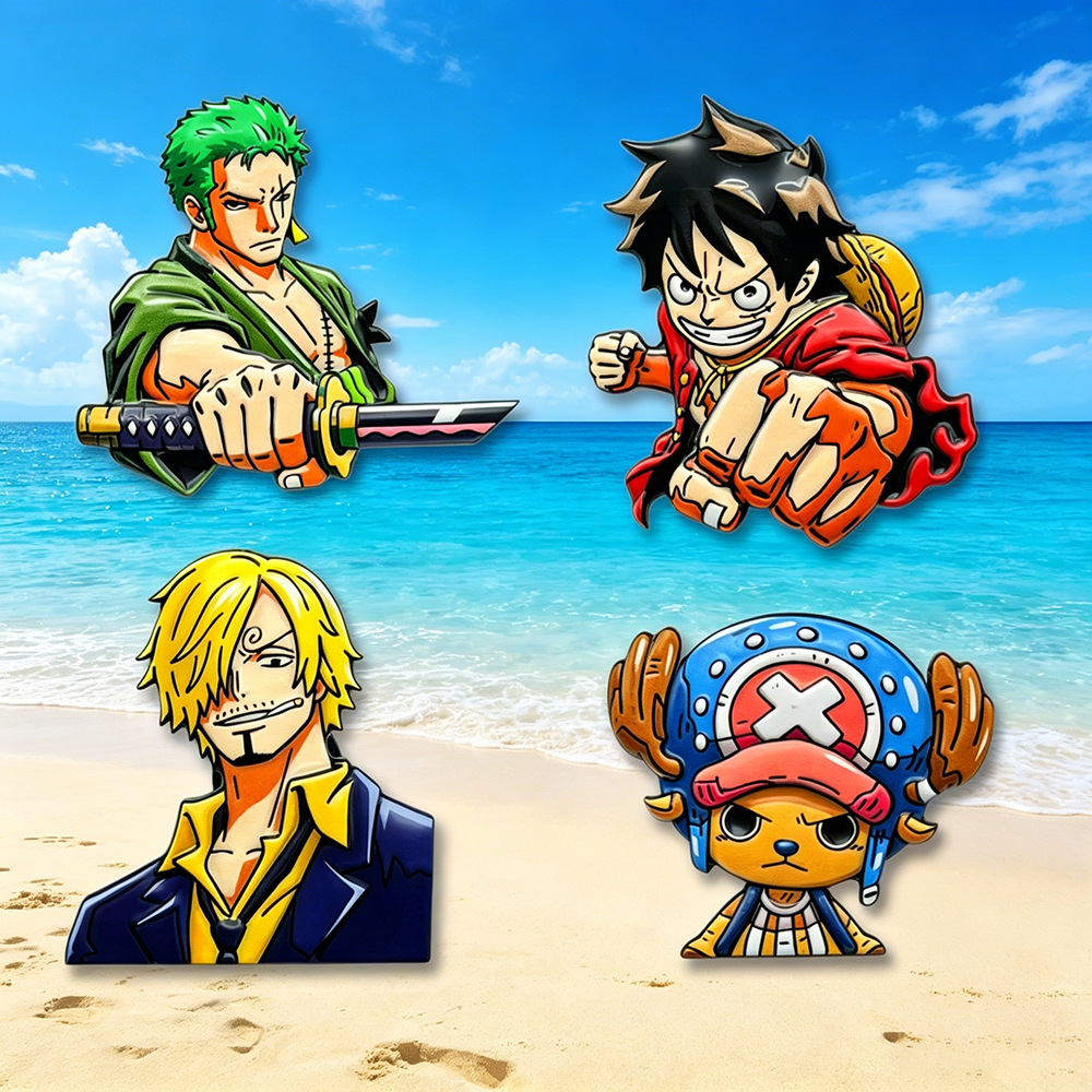 4pcs 원피스 만화 캐릭터 브로치 세트 Q 버전(몽키 - Cosplay Anime Zoro 리뷰 및 가격