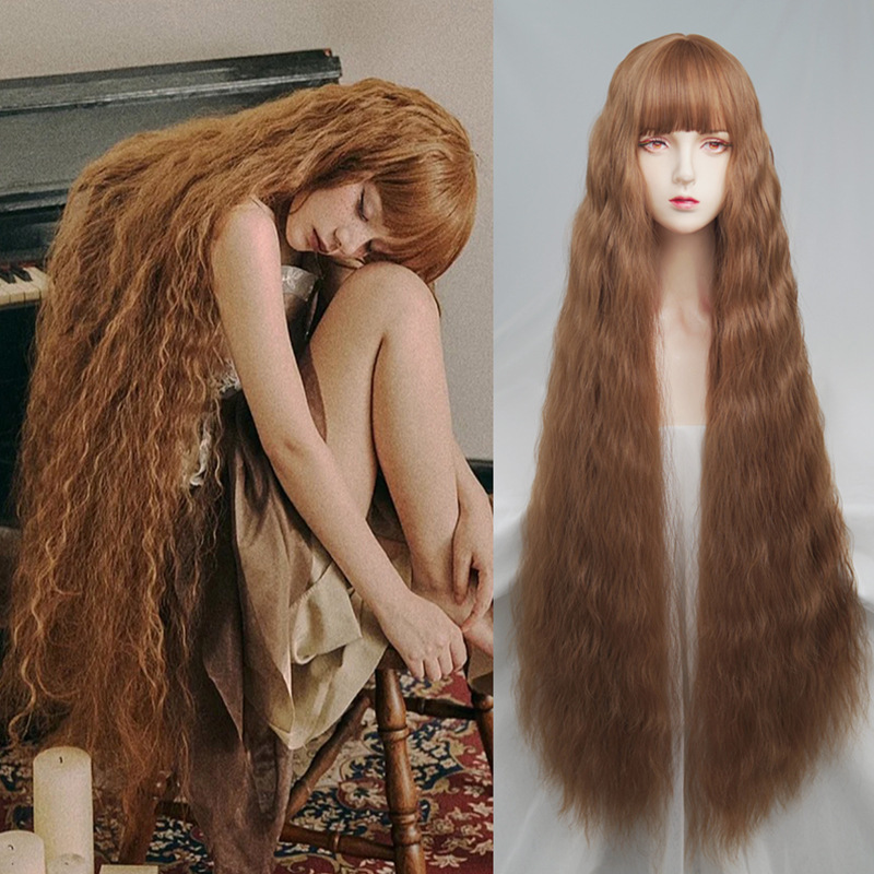 앞머리 가발 롱 워터 웨이브 곱슬 가발 합성 고온 내열 - Anime Cosplay Realistic 리뷰 및 가격