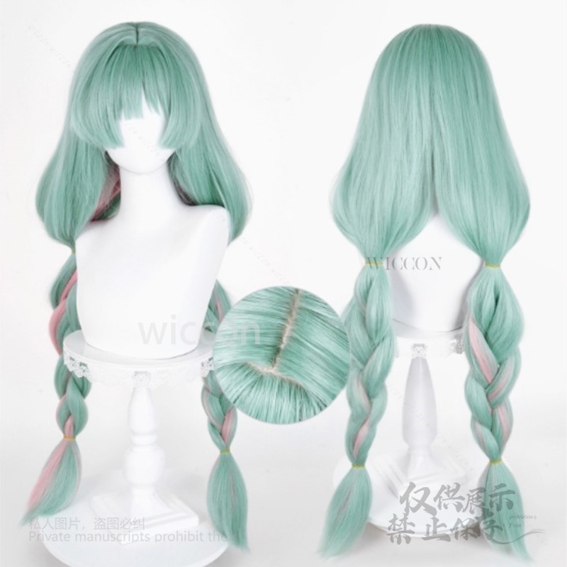 애니메이션 Phrolova 코스프레 가발 그린 핑크 혼 - Anime Cosplay Party 리뷰 및 가격