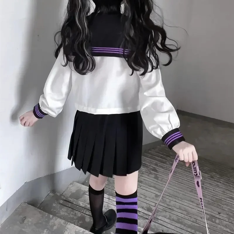 2026 고등학교 여학생 일본 세이후쿠 선원복 보라색  - Anime Cosplay Korean Girl 리뷰 및 가격