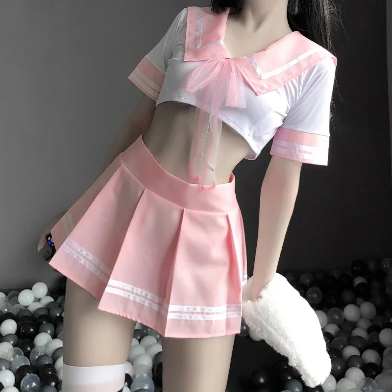 2026 한국 짧은 셔츠 주름 치마 이국적인 선원 소녀 - Anime Cosplay Korean Girl 리뷰 및 가격