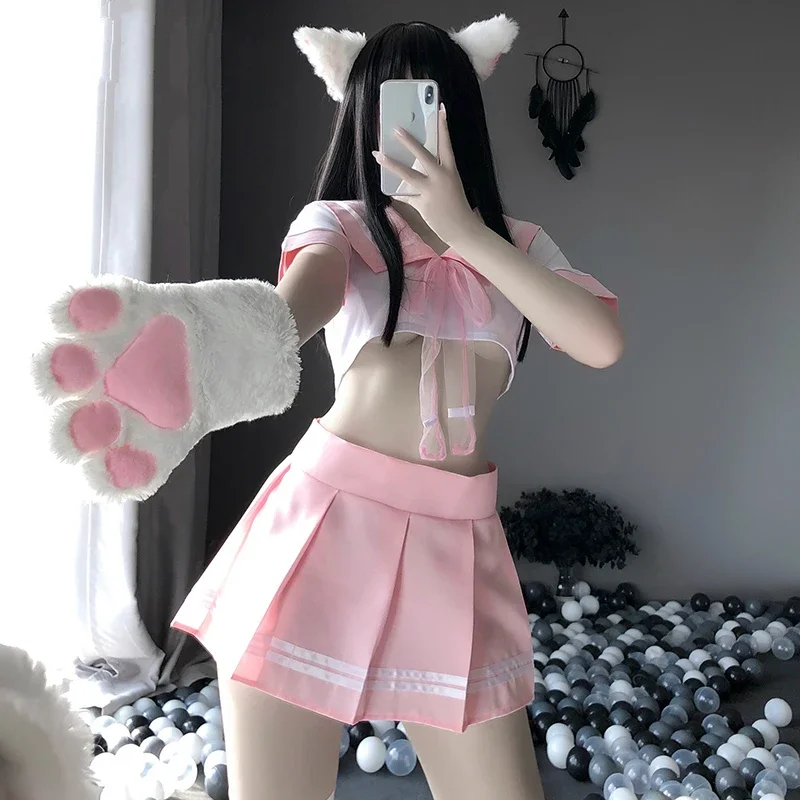 2026 한국 짧은 셔츠 주름 치마 이국적인 선원 소녀 - Anime Cosplay Korean Girl 리뷰 및 가격