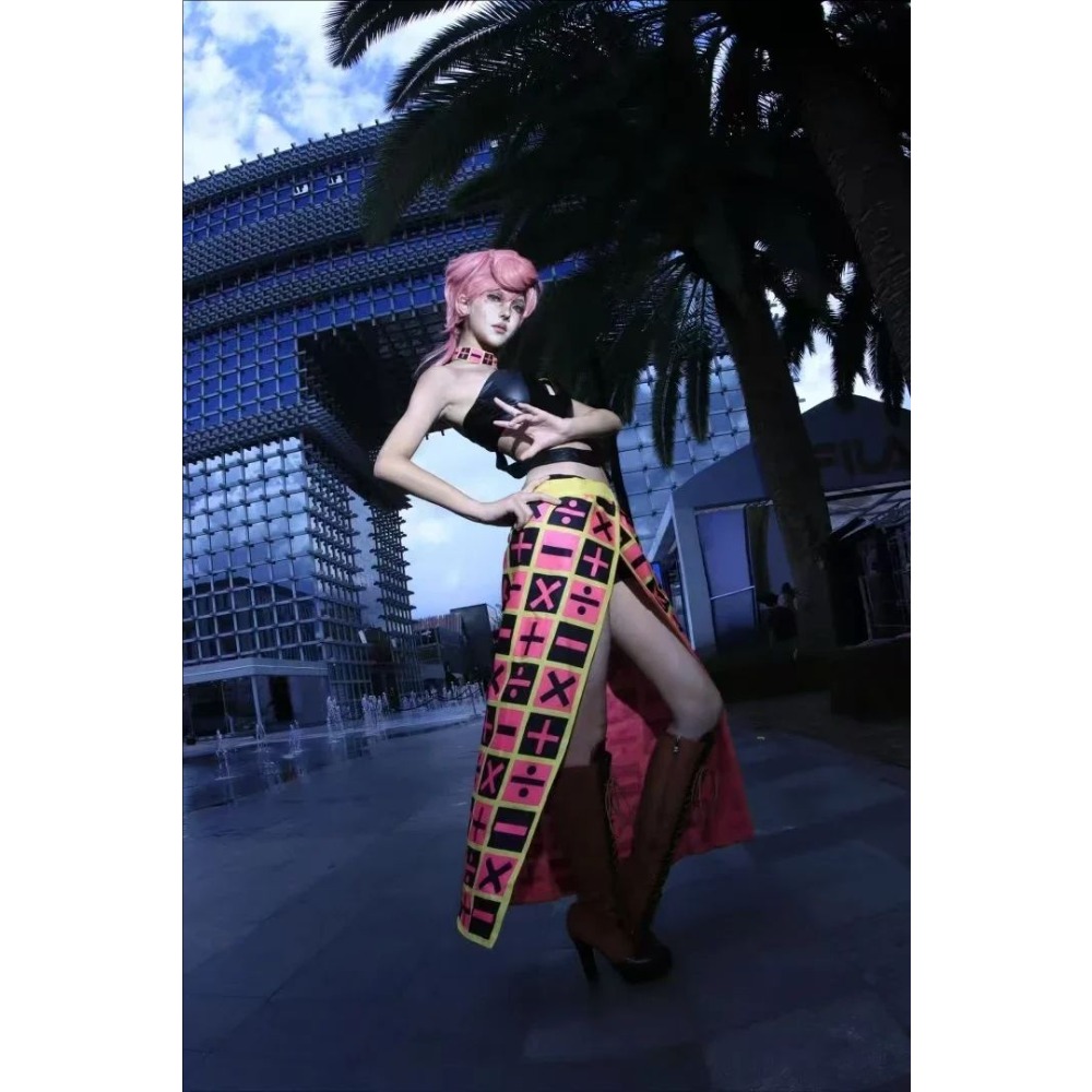 여성용 조조의 기묘한 모험 트리쉬 우나 코스프레 애니메 - Anime Cosplay Photoshoot 리뷰 및 가격